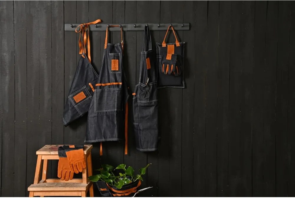 Modro-oranžové záhradnícke rukavice Esschert Design Denim