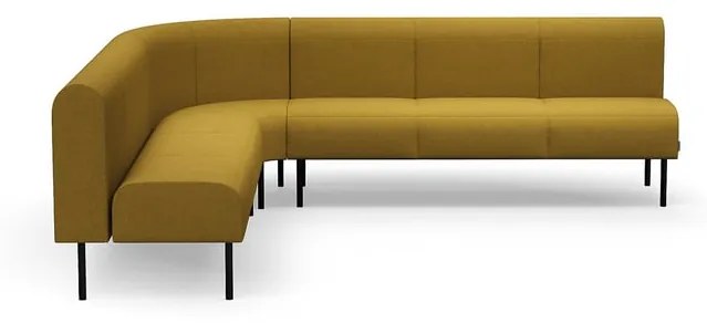 Pohovka VARIETY, 90° vnútorný oblúk, látka Blues CSII, zlatá