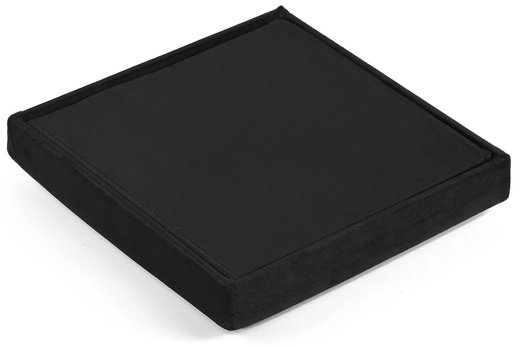 Čierny skladací taburet CUBEXO VELVET M