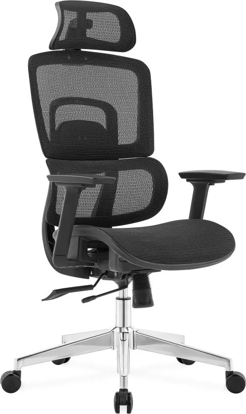 Kancelárska ergonomická stolička Neoseat GARY FULLMESH — čierna, nosnosť 150 kg