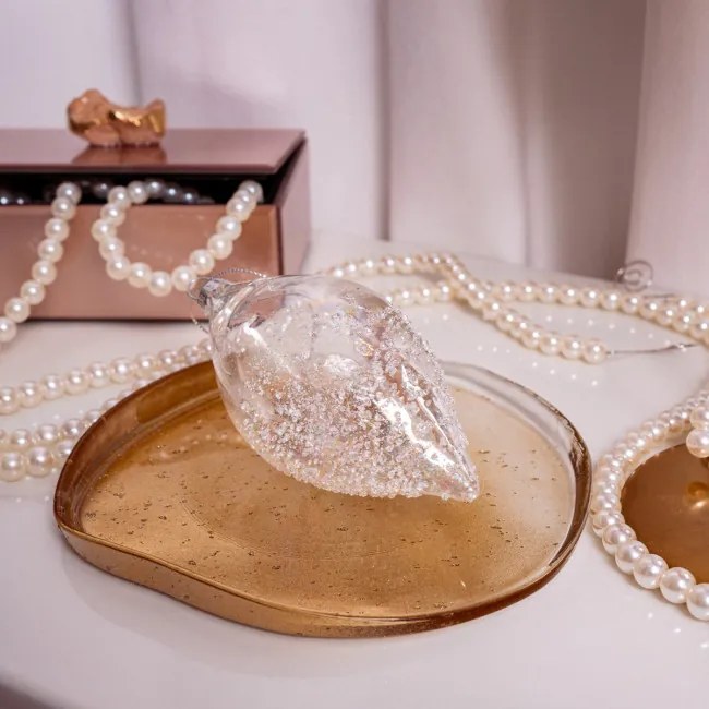 Vianočná ozdoba FJER mrazené sklo 711541