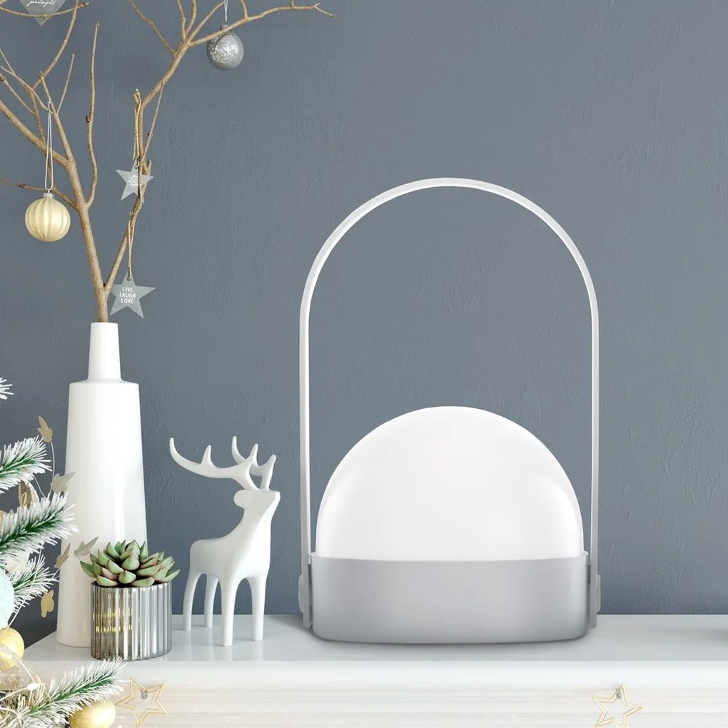 Prenosná LED lampa KAMPI sivá