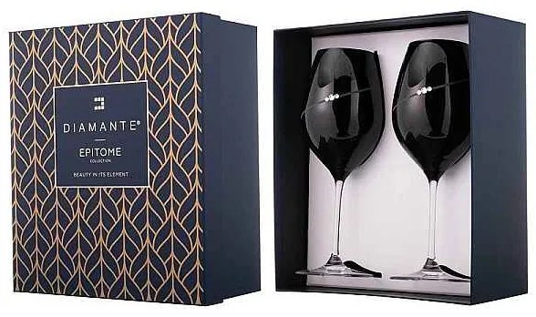 Diamante Silhouette black poháre na víno 470 ml, 2 ks