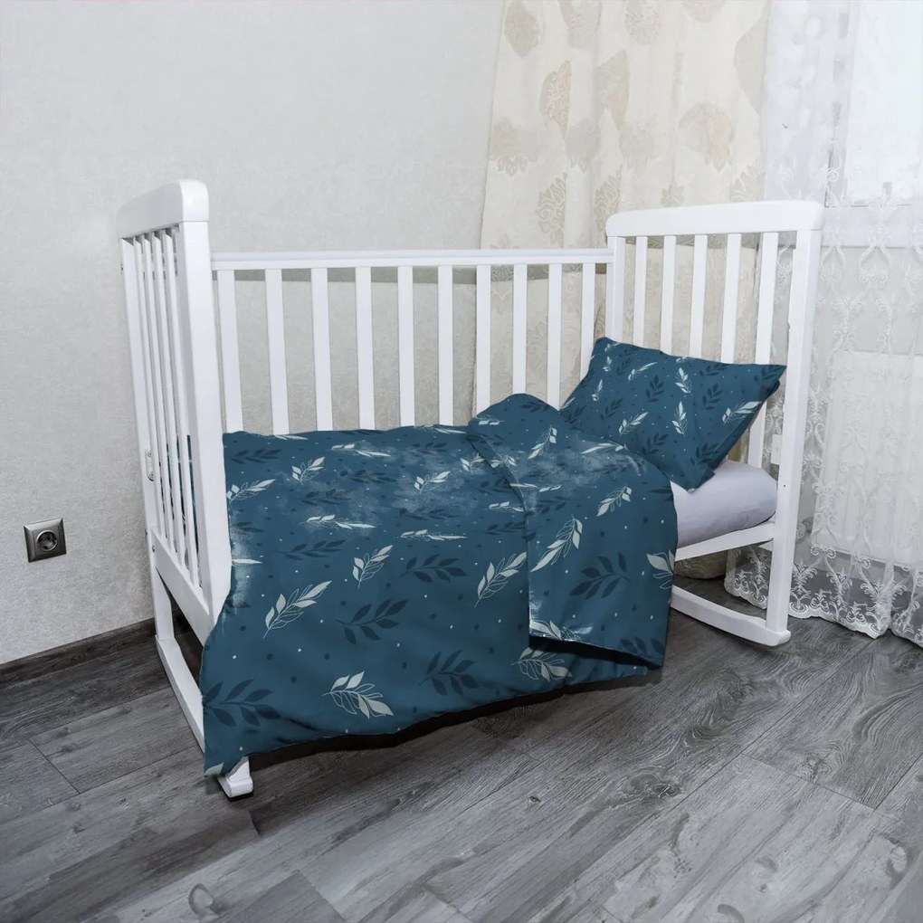 Sablio Mikroplyšové detské obliečky do postieľky Modré klásky - 100x135 / 40x60