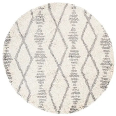 Koberec BOHO L225D béžový / tmavosivý kruh