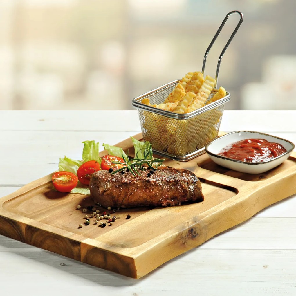 Drevený servírovací podnos Andrew, 37,5x24x1,8 cm