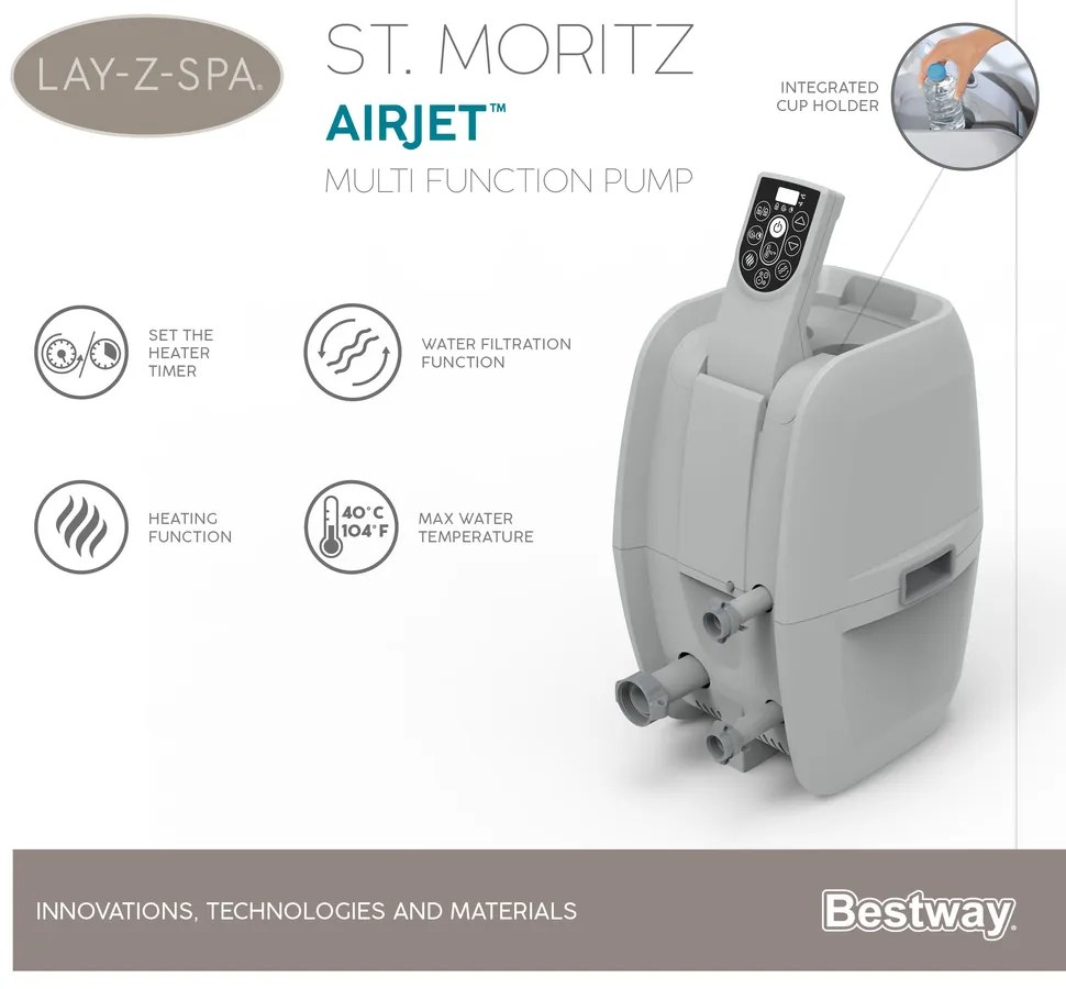 Bestway LAY-Z-Spa St.Moricz 1190l pre 7 osôb - 216 x 71 60023