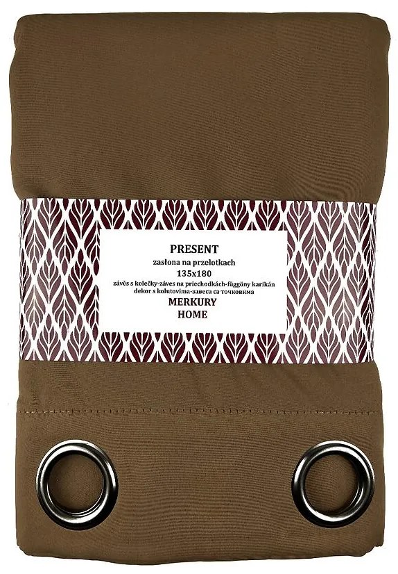 Záves Present na priechodkách 135x180 horčicová Merkury Home