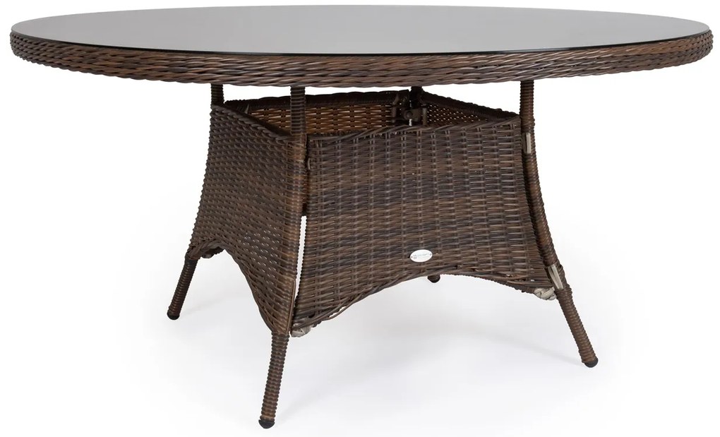 Záhradný jedálenský stôl KINGSTON 150 tmavohnedý