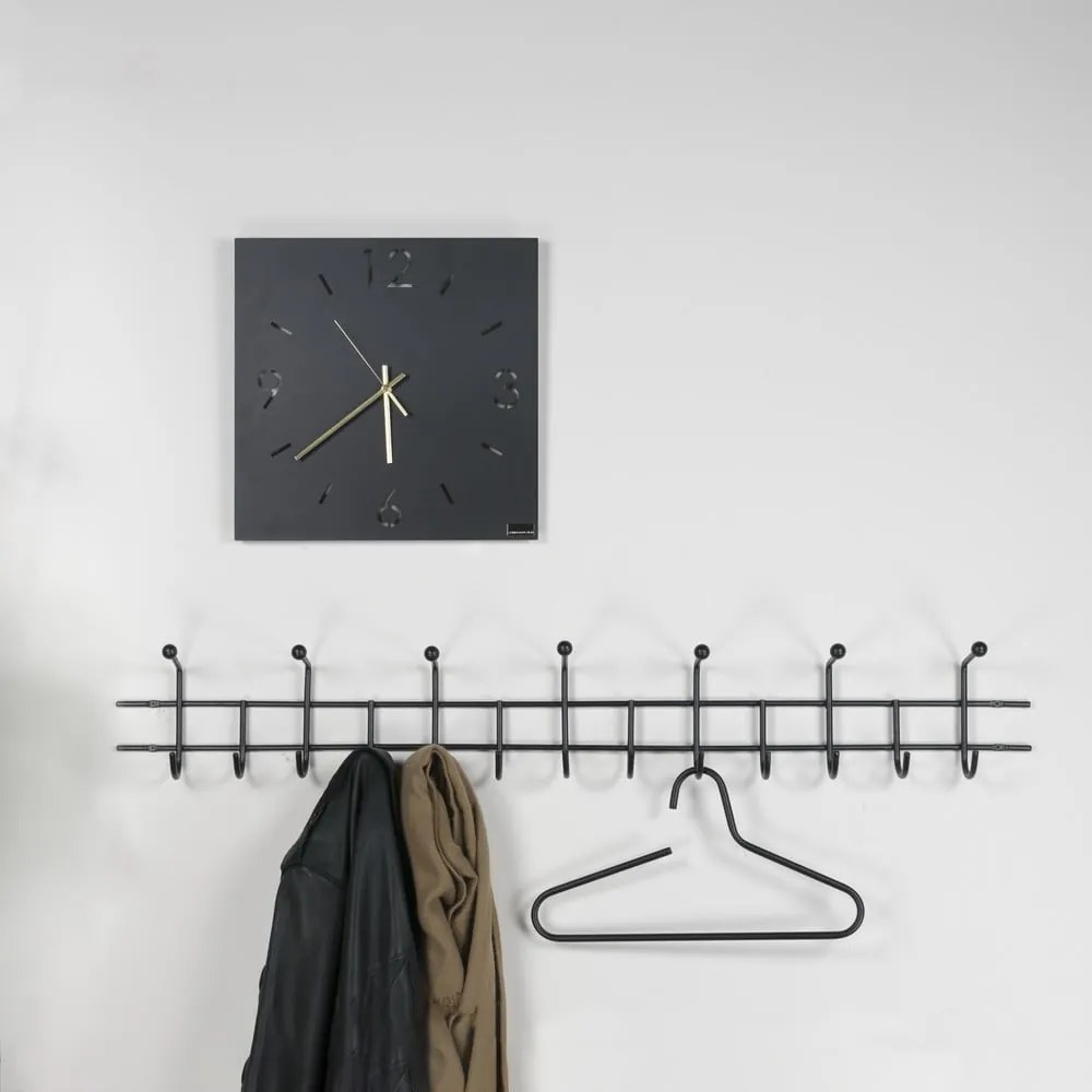 Čierny kovový nástenný vešiak 119 cm Barato – Spinder Design