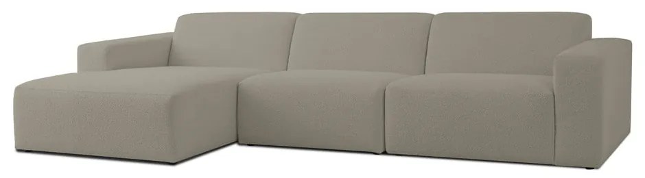 Svetlohnedá rohová pohovka z textílie buklé (ľavý roh) Roxy – Scandic