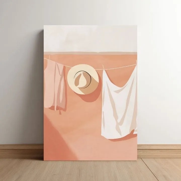 Obraz na plátne Biela Bielizeň - Minimalistický Dizajn