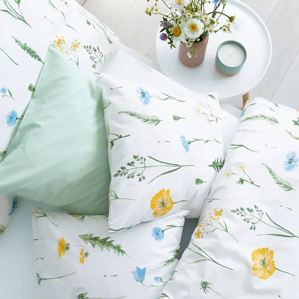 Goldea bavlnené posteľné obliečky - slovenská lúka 240 x 220 a 2ks 70 x 90 cm