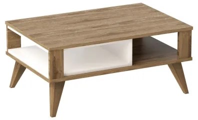 Konferenčný stolík IONIS 40x90 cm hnedá/biela