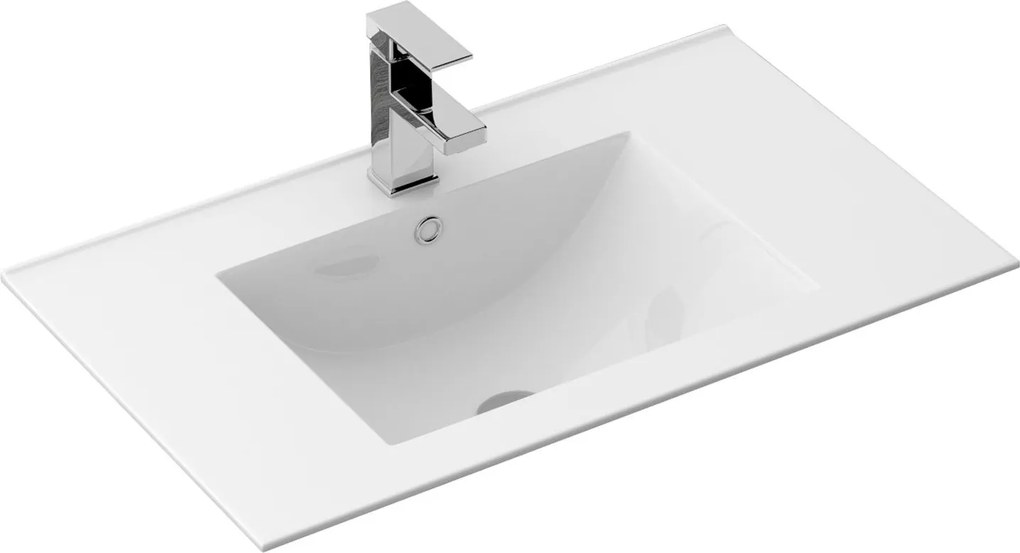 Zápustné keramické umývadlo REA DAFNE 76x46,5 cm biele