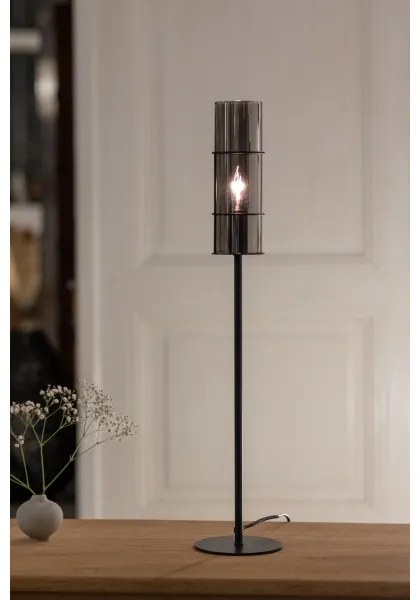 Markslöjd 108560 - Stolná lampa TORCIA 1xE14/40W/230V 65 cm čierna