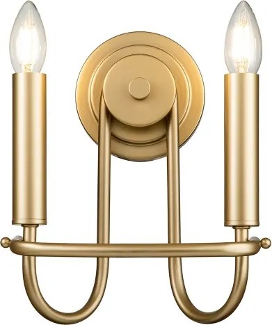 Kichler KL-CAPITOL-HILL2-PNBR - Nástenné svietidlo CAPITOL HILL 2xE14/40W/230V zlaté