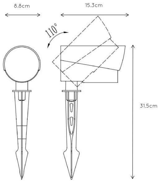 Lucide 27897/12/29 - LED Vonkajšia lampa MANAL LED/13W/230V IP65