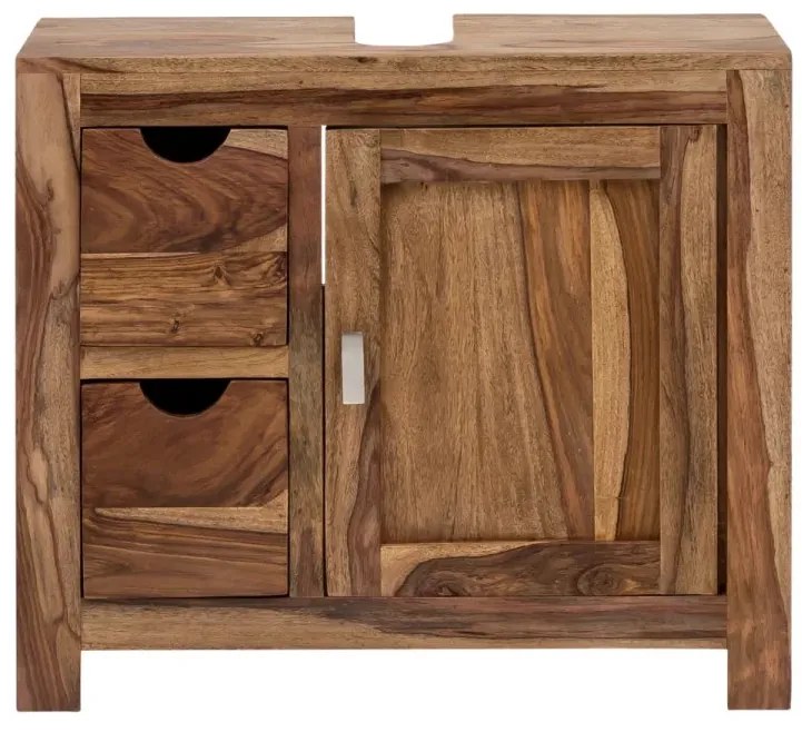 furniture-nabytek.cz - Masivní umyvadlová skříňka Lagos z palisandru, lakovaná, hnědá – 70×30×63 cm