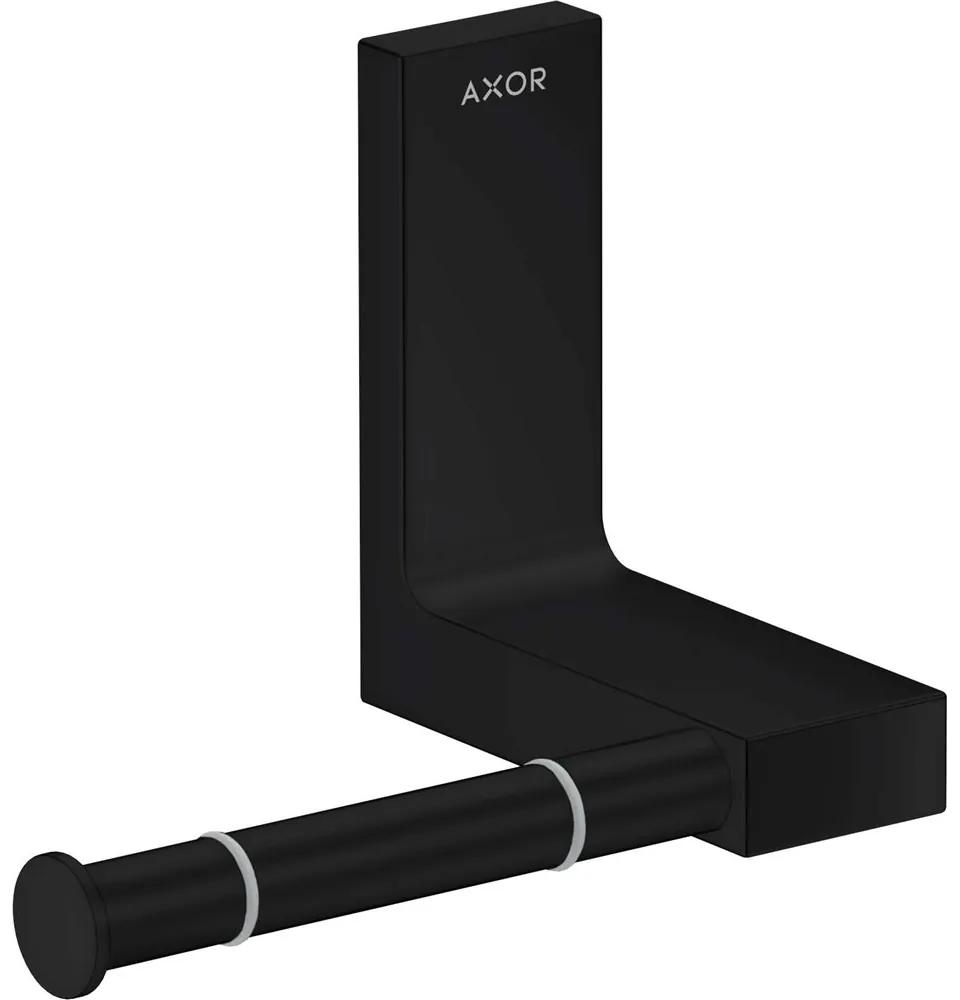 AXOR Universal Rectangular držiak toaletného papiera bez krytu, matná čierna, 42656670