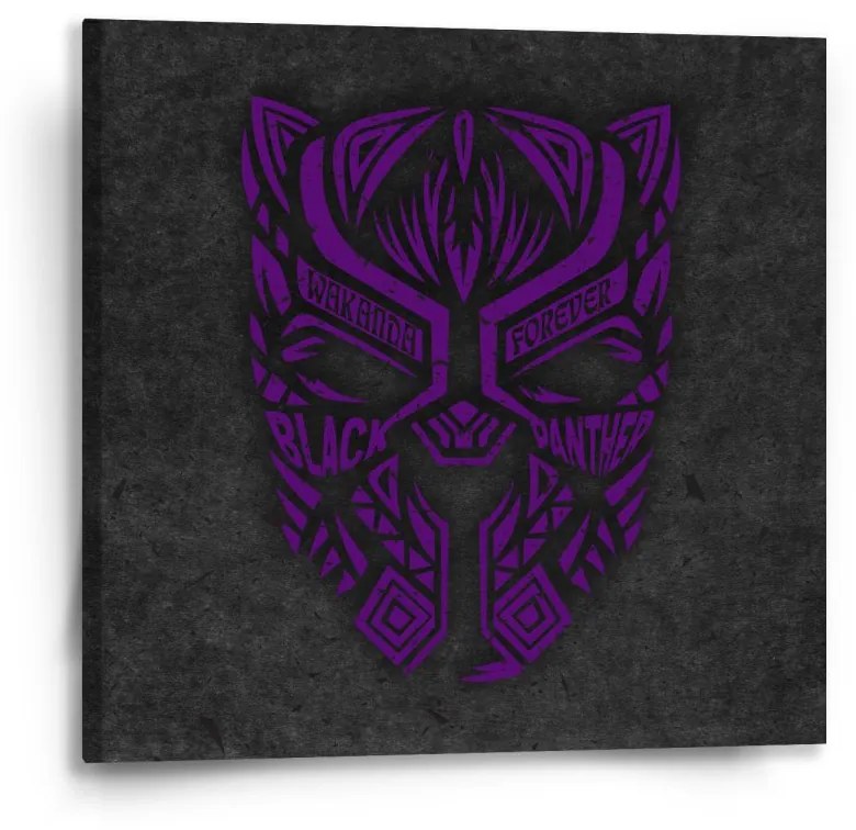 Sablio Obraz BLACK PANTHER wakanda forever Fialový - 50x50 cm