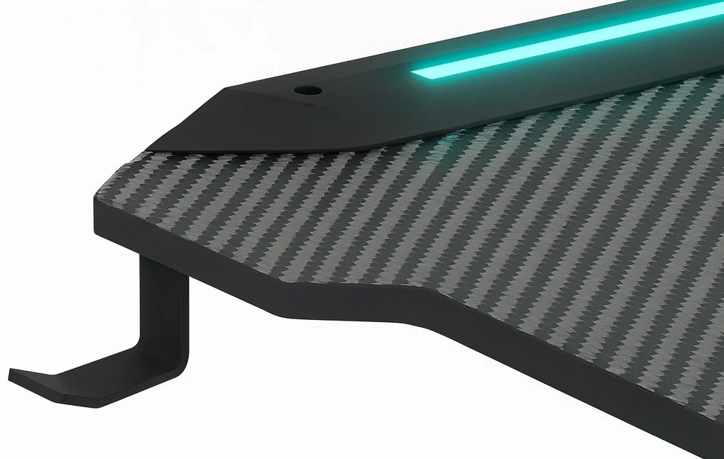 Herný stôl s podsvietením BG03 čierny 120 cm