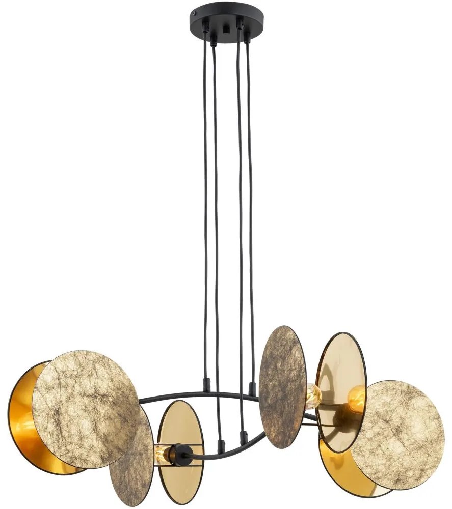 Luster na lanku MOTIF 4xE27/15W/230V zlatá