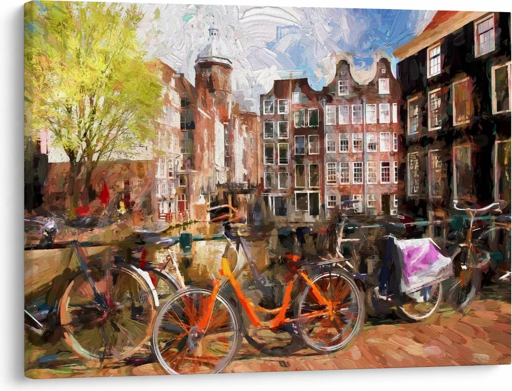 Obraz - Amsterdam, maľba (70x50 cm)