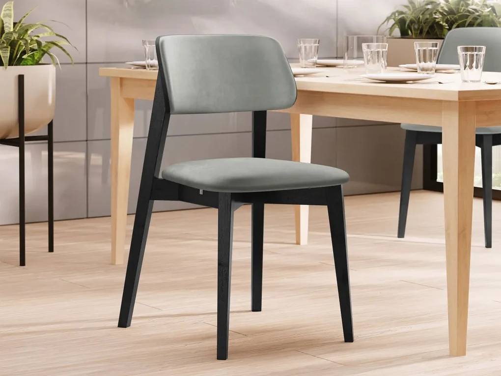 Čalúnená jedálenská stolička KT63/C, Dostupné poťahy: Magic Velvet 2205, Farby: buk