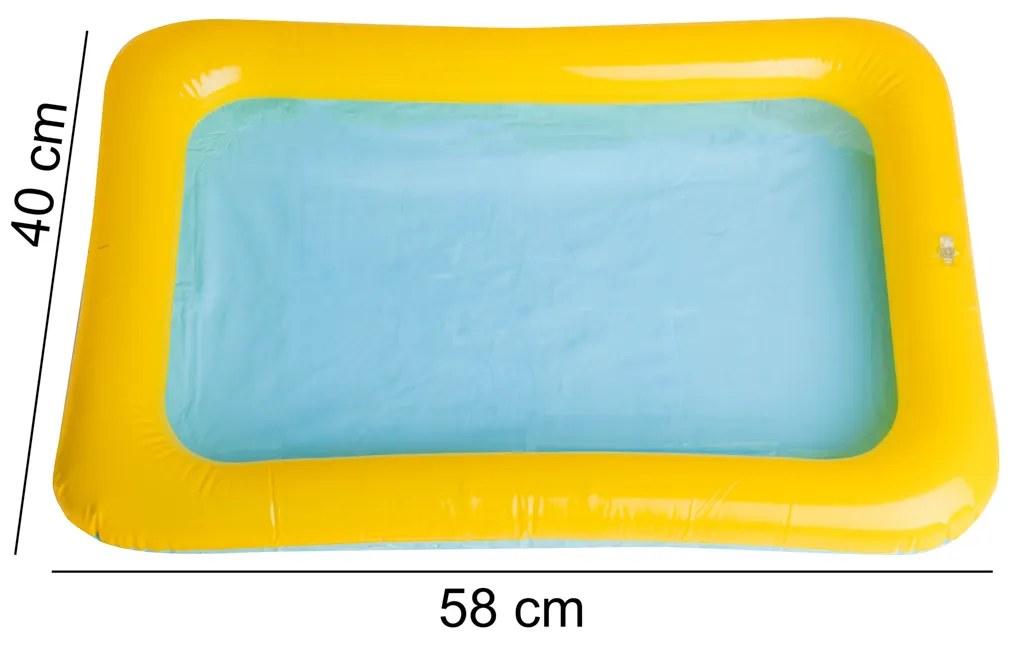 KIK Nafukovacie pieskovisko na kinetický piesok, farebné, 56 × 40 cm