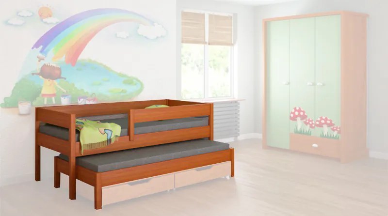 LU Rozkladacia posteľ Junior 180x90 - rôzne farby Farba: Teak