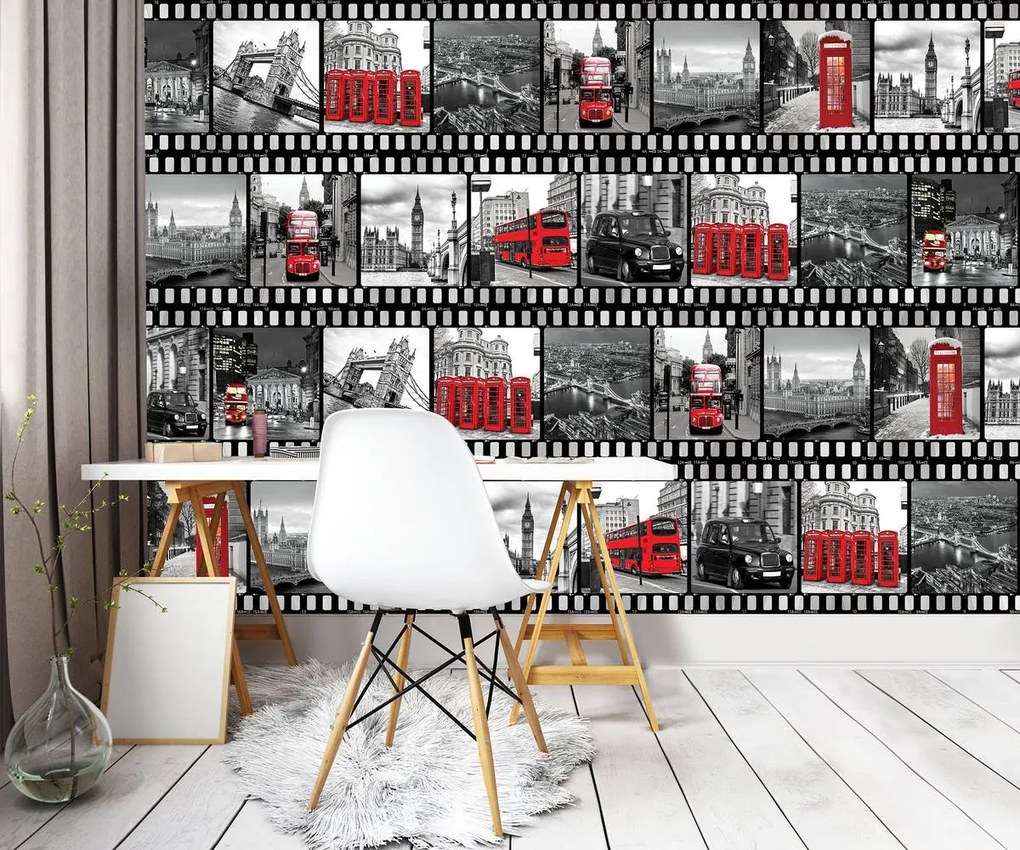 Fototapeta - Filmový pás - Londýn (152,5x104 cm)