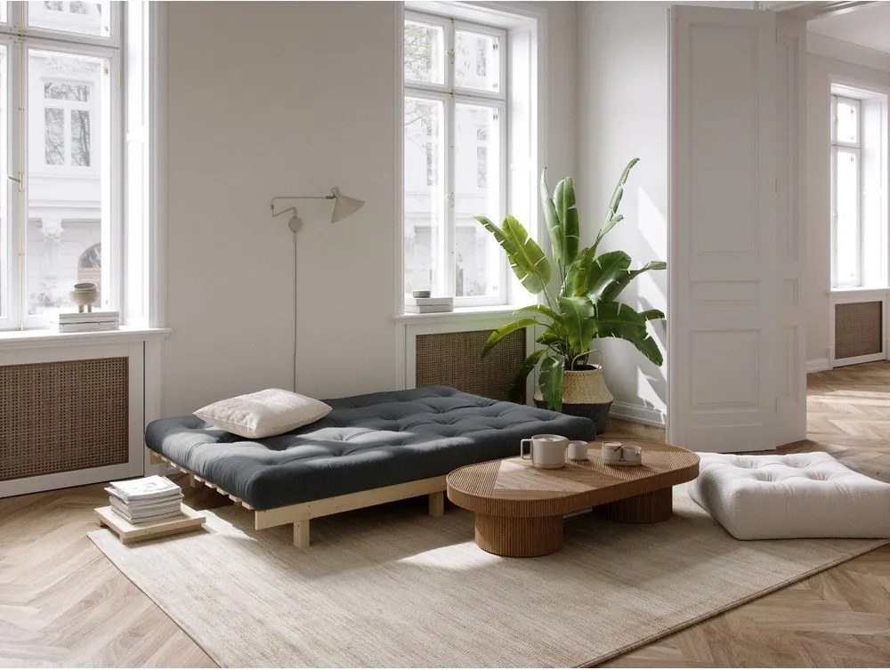 Menčestrová pohovka vo svetlohnedohorčicovej farbe 200 cm Lean – Karup Design