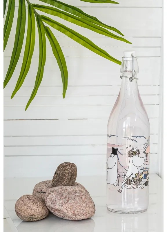 Sklenená fľaša Moomin Beach 1l