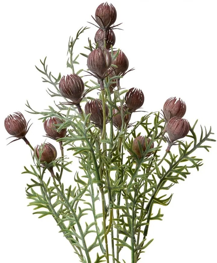 Dekoračný umelý kvet s fialovými bodliačikmi - 16*16*47 cm