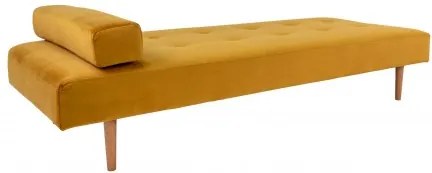 Lenoška CAPRI s podhlavníkem samet, žlutá House Nordic 5028013