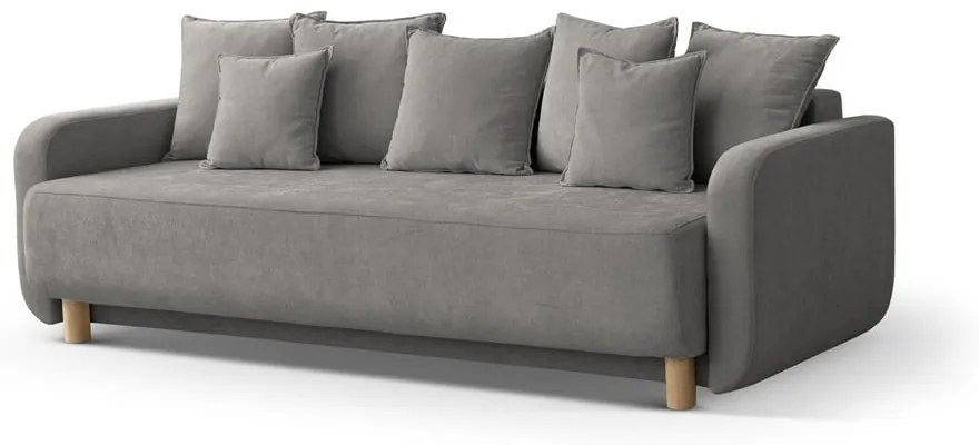 Sivá rozkladacia pohovka s úložným priestorom 231 cm Elen – Micadoni