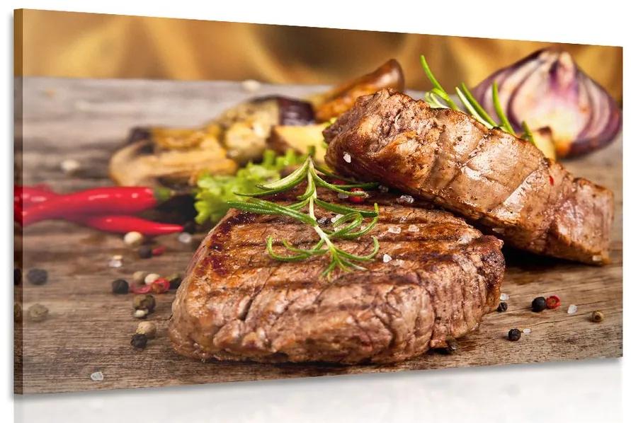 Obraz grilovaný hovädzí steak Varianta: 120x80