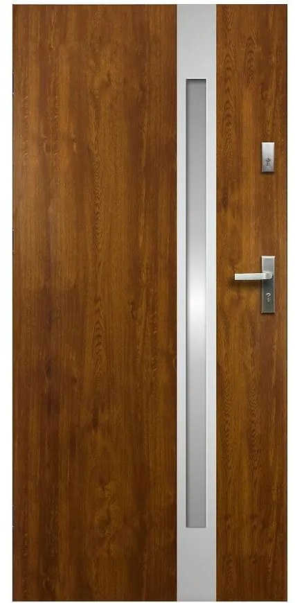 Dvere vchodové Temida SL P55 90P dub zlatý