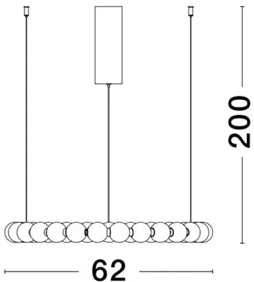 LED luster Perla 62 zlaté