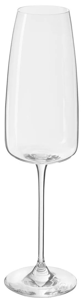 Poháre na šampanské z krištáľového skla „Lucien", 4 ks, Ø 7 x 25 cm, 340 ml
