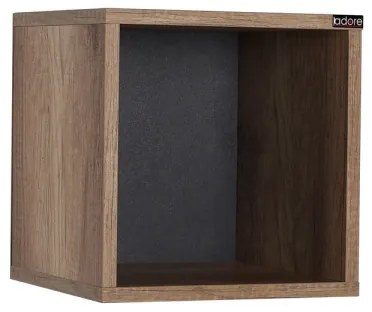 Nástenná polica 33x33 cm hnedá