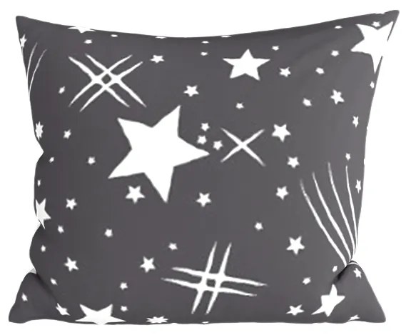 Súprava 2 ks dekoračných povlakov na vankúš z mikrovlákna NIGHT SKY 45x45 cm, sivá