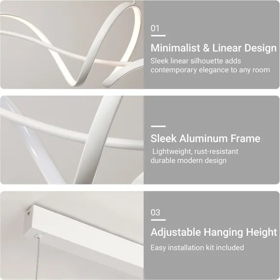 Brilagi - stmievateľný LED luster na lanku SIGNATURE LED/55W/230V 120x23 cm biela + DO