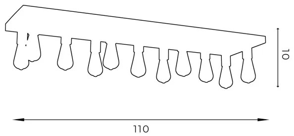 Bodové svietidlo FILO 11xE27/60W/230V čierna