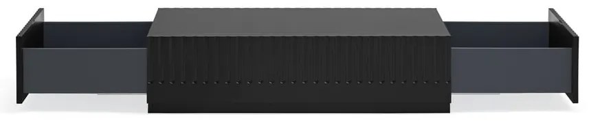 Čierny konferenčný stolík s 2 zásuvkami Teulat Doric