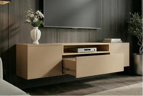 TV-skrinka 47809 Loft 160cm Sivá/Prírodná Dub Dyha - Komfort-nábytok