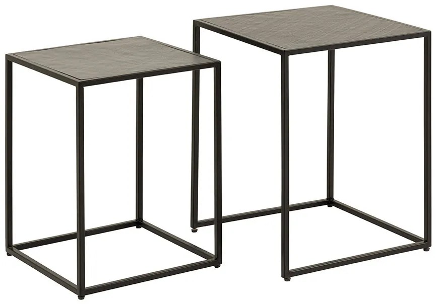 Sada konferenčných stolíkov Quillon 45 cm čierna