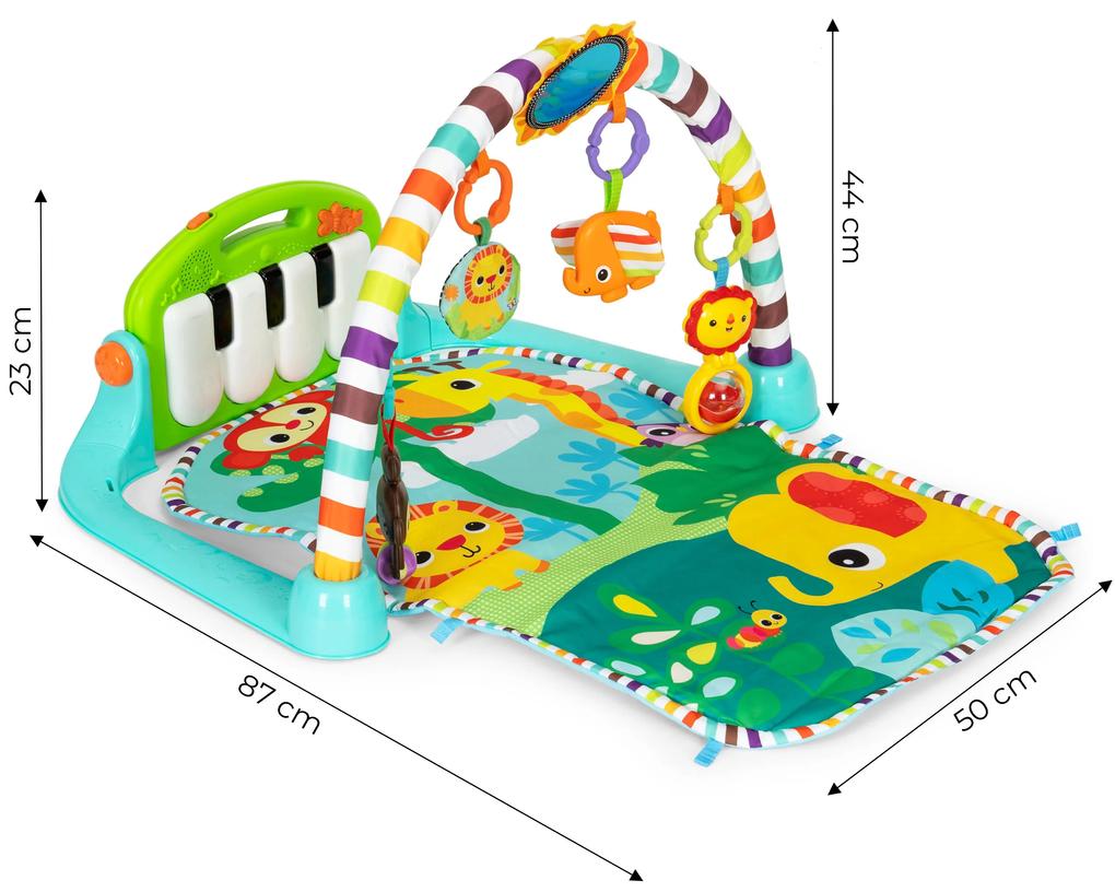 EcoToys Interaktívna edukačná podložka pre bábätká + klavír
