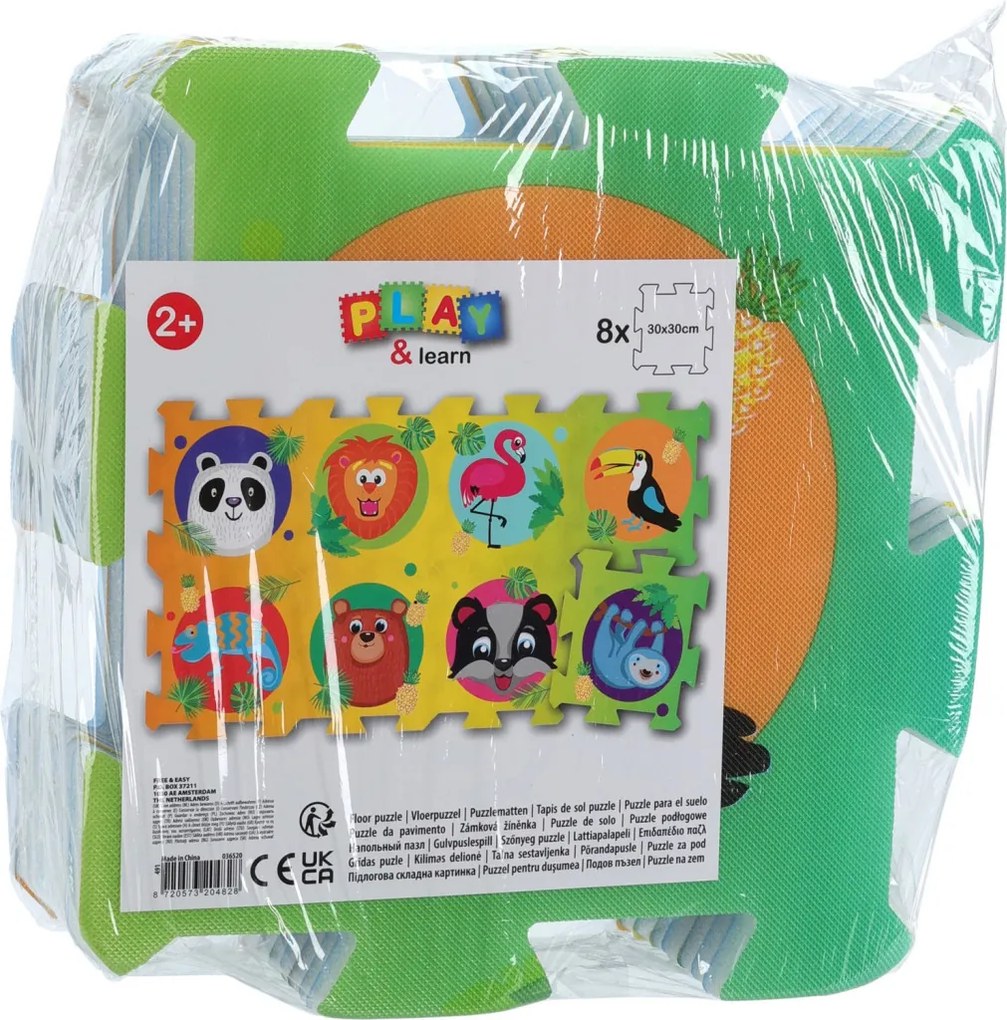Hracia podložka Puzzle zvieratká (8 dielov)